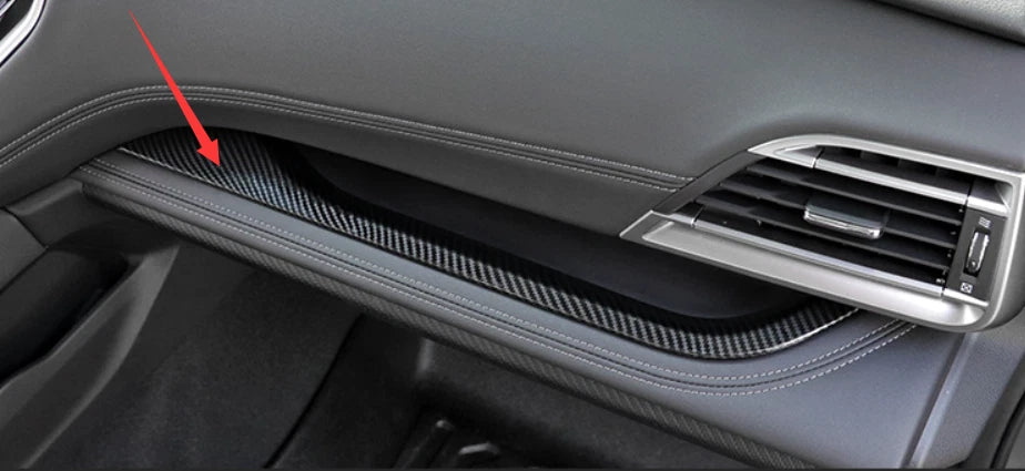 Front Storage Cabinet Cover Trim for 2021-2022 Subaru Outback Carbon Fiber 1 x