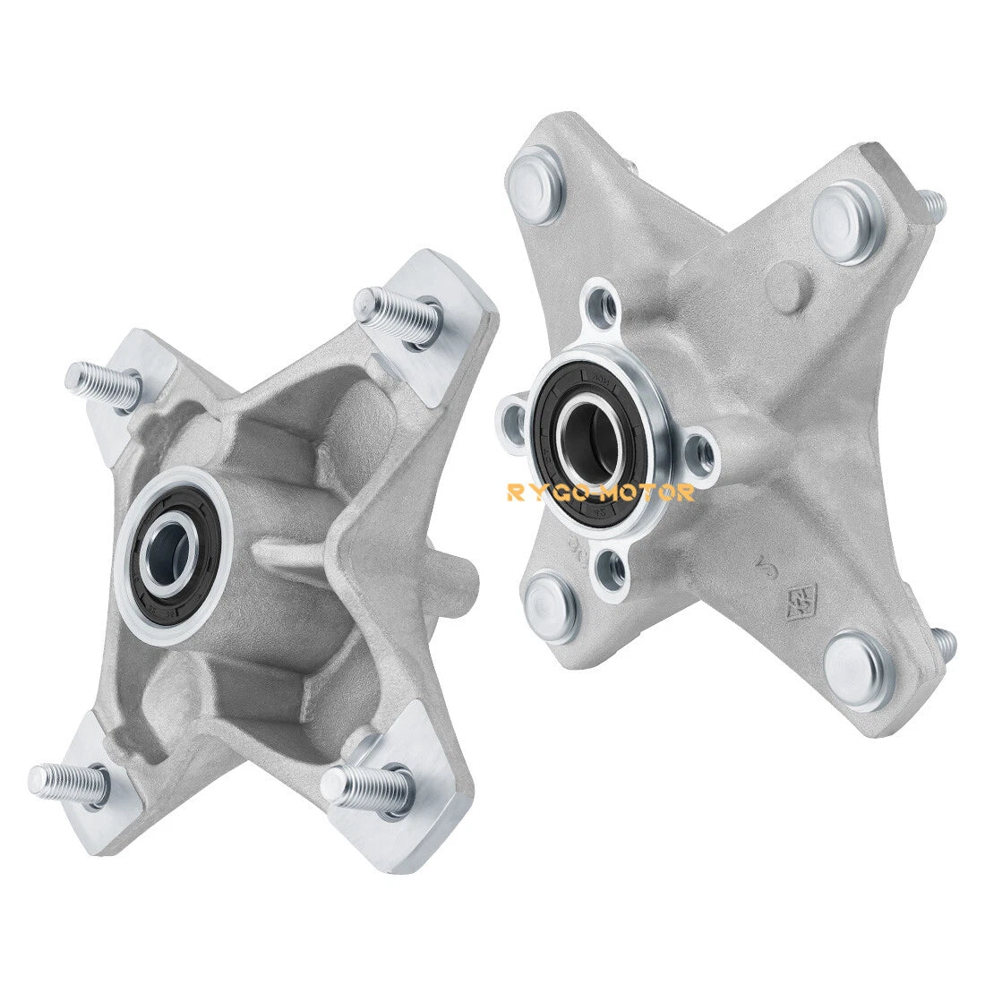 2 x Front Wheel Hubs w/Studs Seals Bearings for Yamaha Raptor 660R 700 YFZ450 450R
