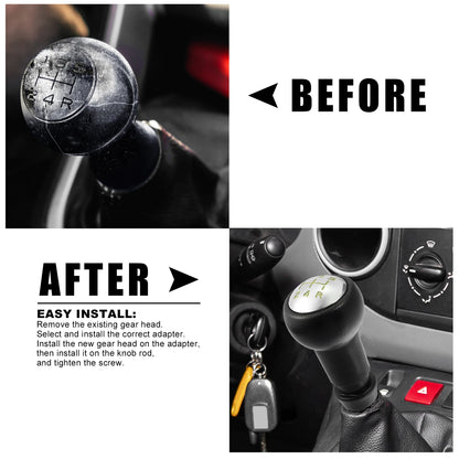 Gold Tone Black Gear Stick Shift Knob for Peugeot 106, 107, Citroen C2, C3, C4