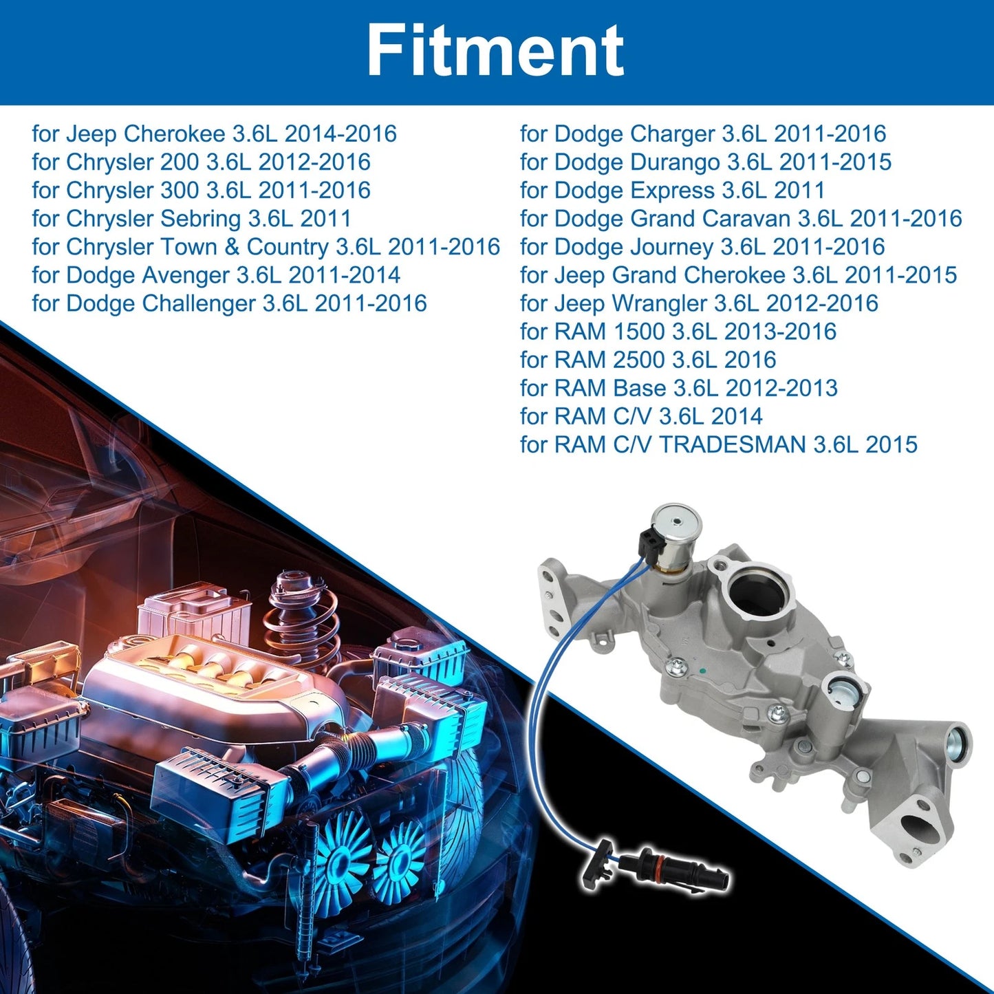 Engine Oil Pump for Jeep Cherokee 3.6L (2014-2016)