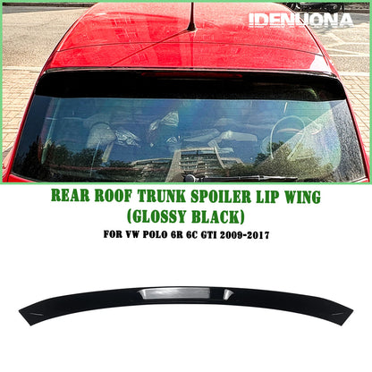Gloss Black Rear Boot Spoiler Lip for VW Polo 6R/6C GTI (2009-2017)