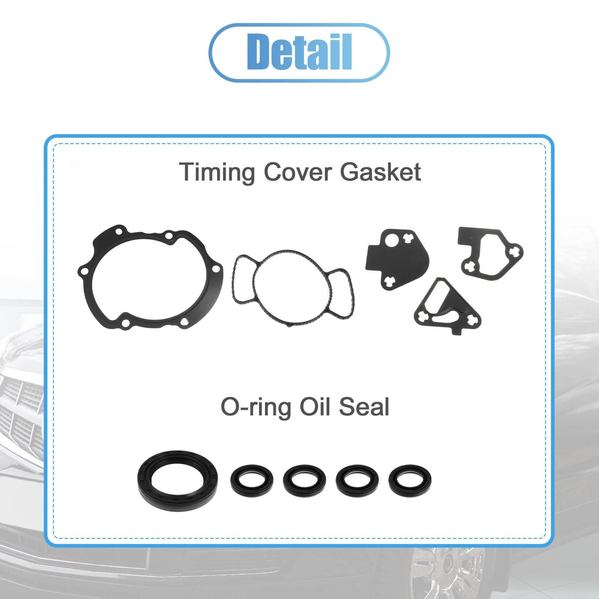 Timing Cover Gasket & Seal Set 3.6L for Cadillac SRX STS & GMC Acadia