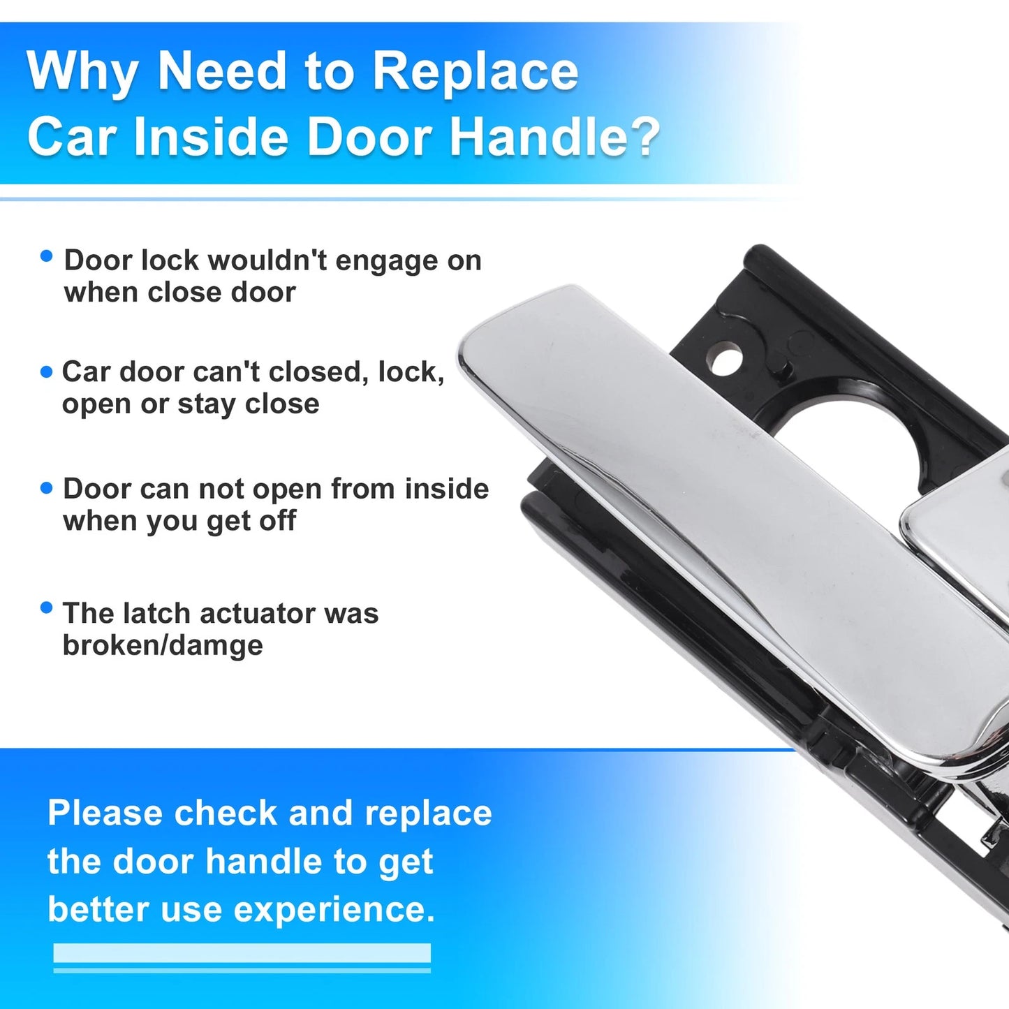 Driver Side Interior Door Handle for Kia Rio (2007-2011)