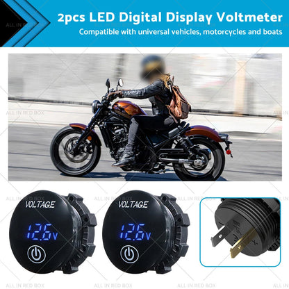 Volt Gauge Voltage Meter 12V-24V LED Digital Display for Car Panel