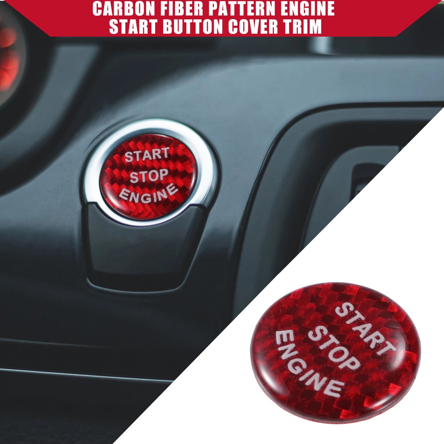 Carbon Fiber Engine Start Stop Button Cover for BMW F20 G1 (2012-2019)