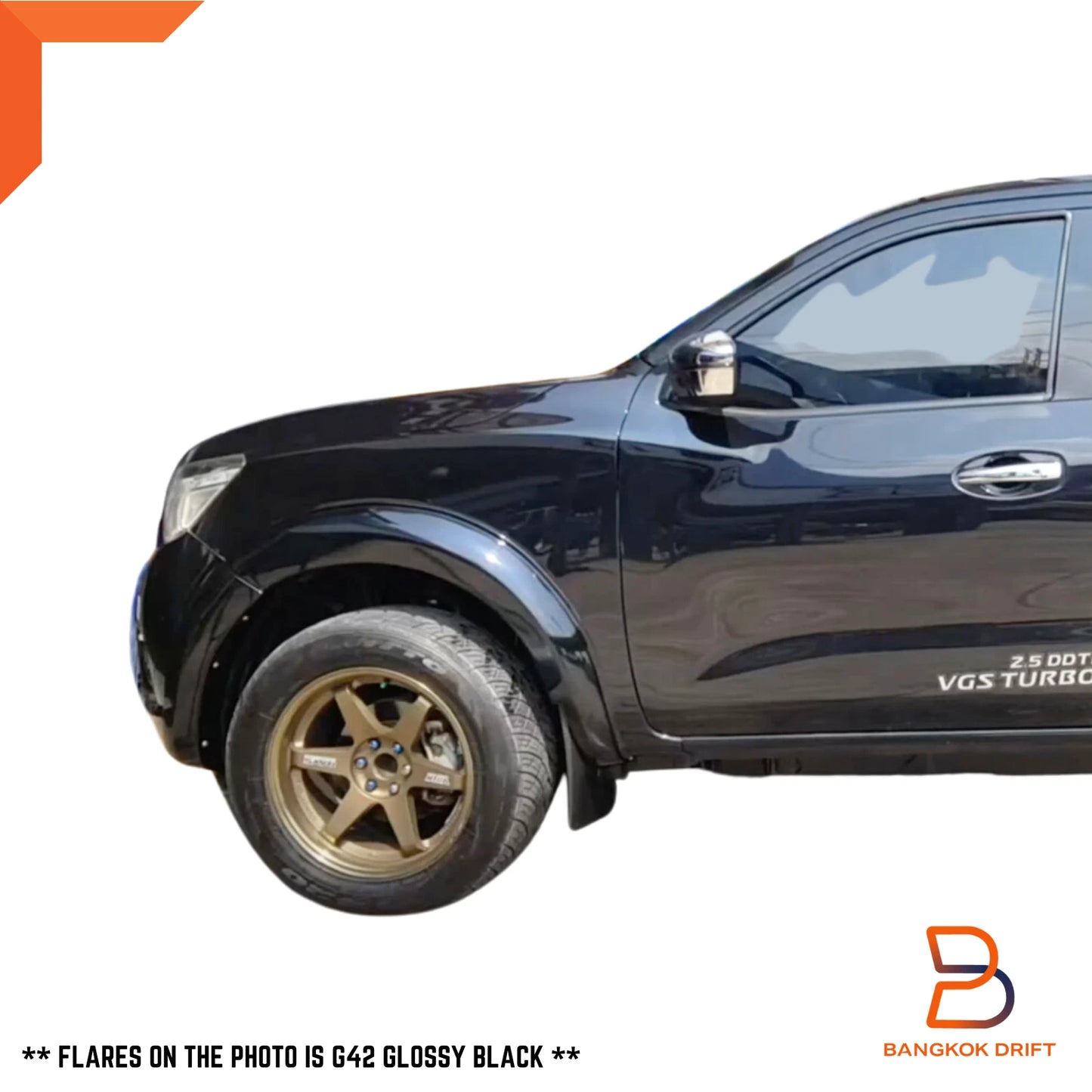Silver Fender Flare Arch for Nissan Navara NP300 D23 2015-2019 Narrow Body