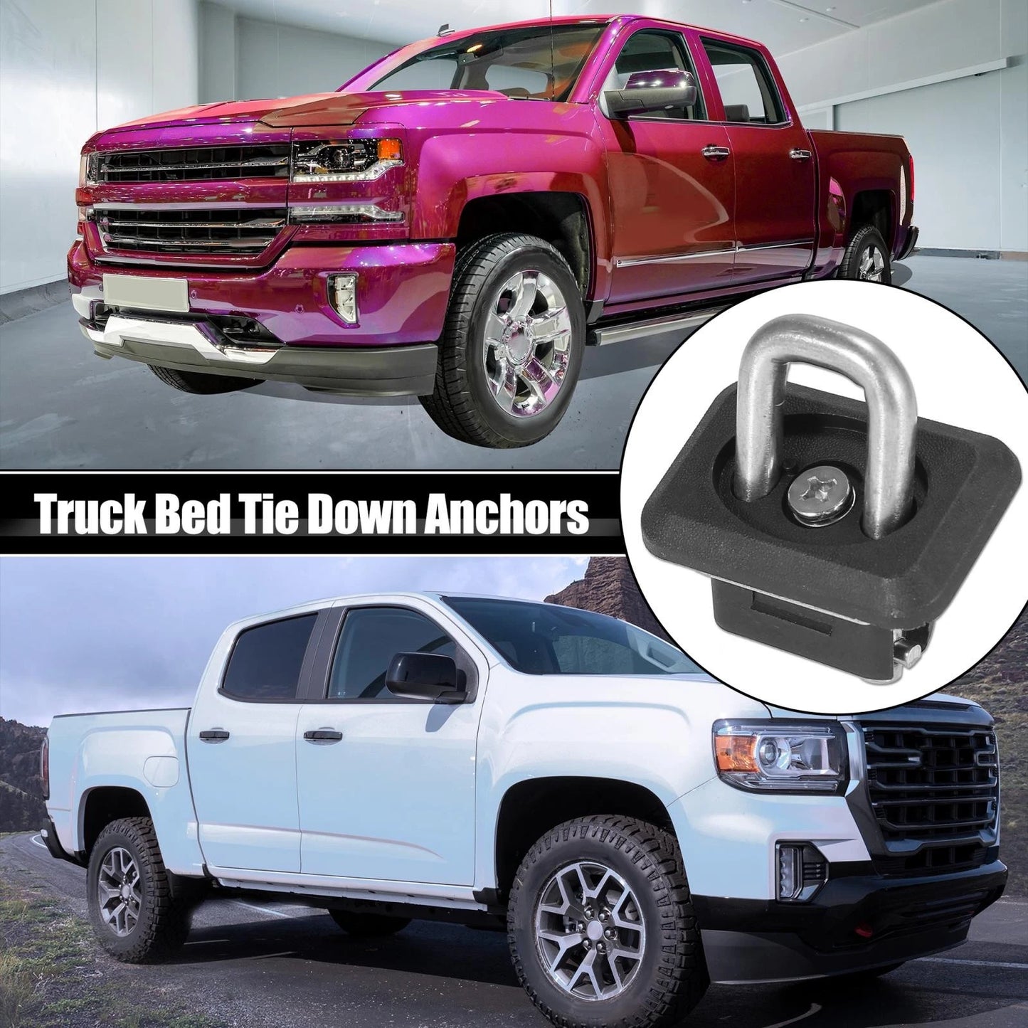 Tie Down Anchors Truck Bed Anchor for Chevy Silverado, GMC Sierra Canyon