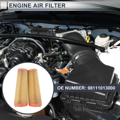 1 Pair Engine Air Filter 4.0L Porsche 718 Boxster for (2021 - 2024)