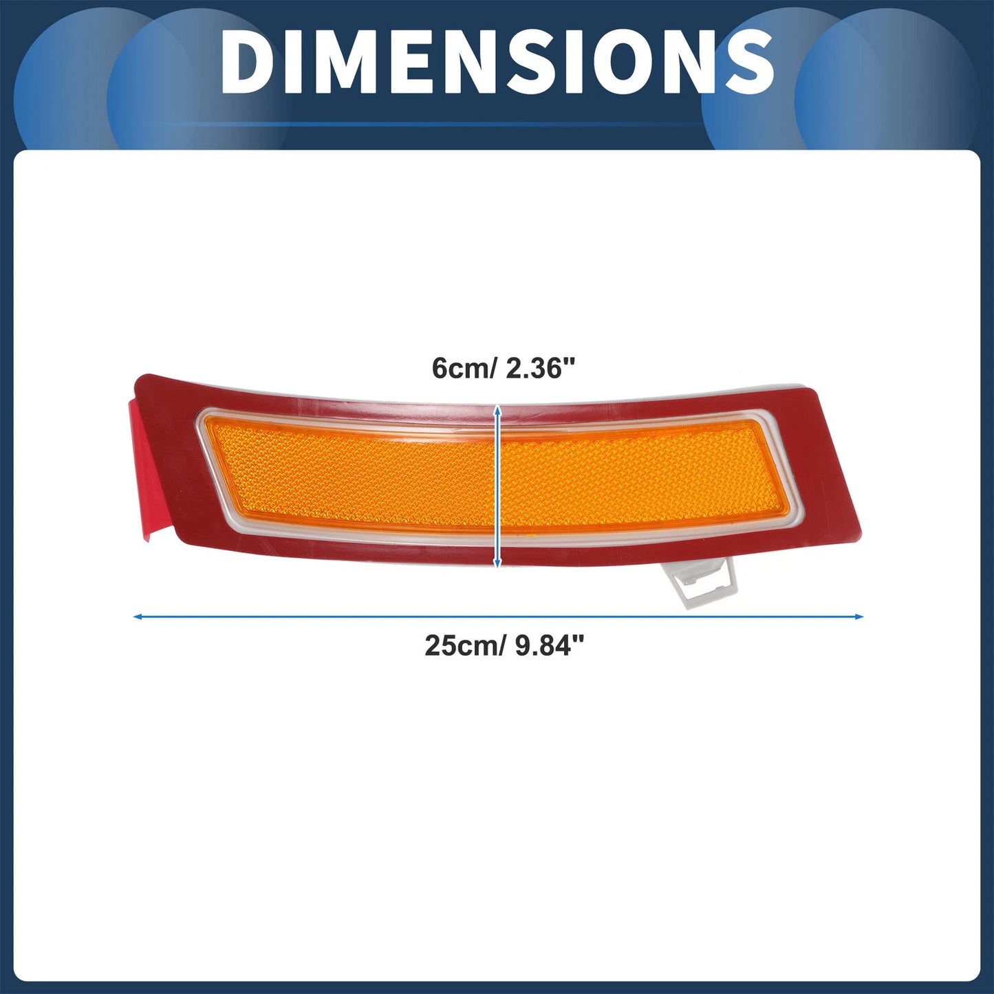 Bumper Reflector for BMW X5 (2011-2013) 1 x Red Yellow Front Left