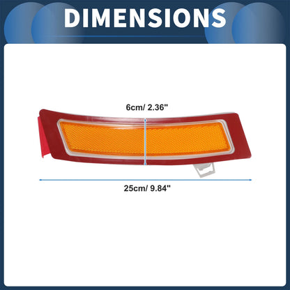 Bumper Reflector for BMW X5 (2011-2013) 1 x Red Yellow Front Left