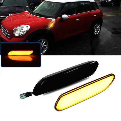 Amber LED Fender Side Marker Lights Lamp For 2011-2016 MINI Cooper Countryman