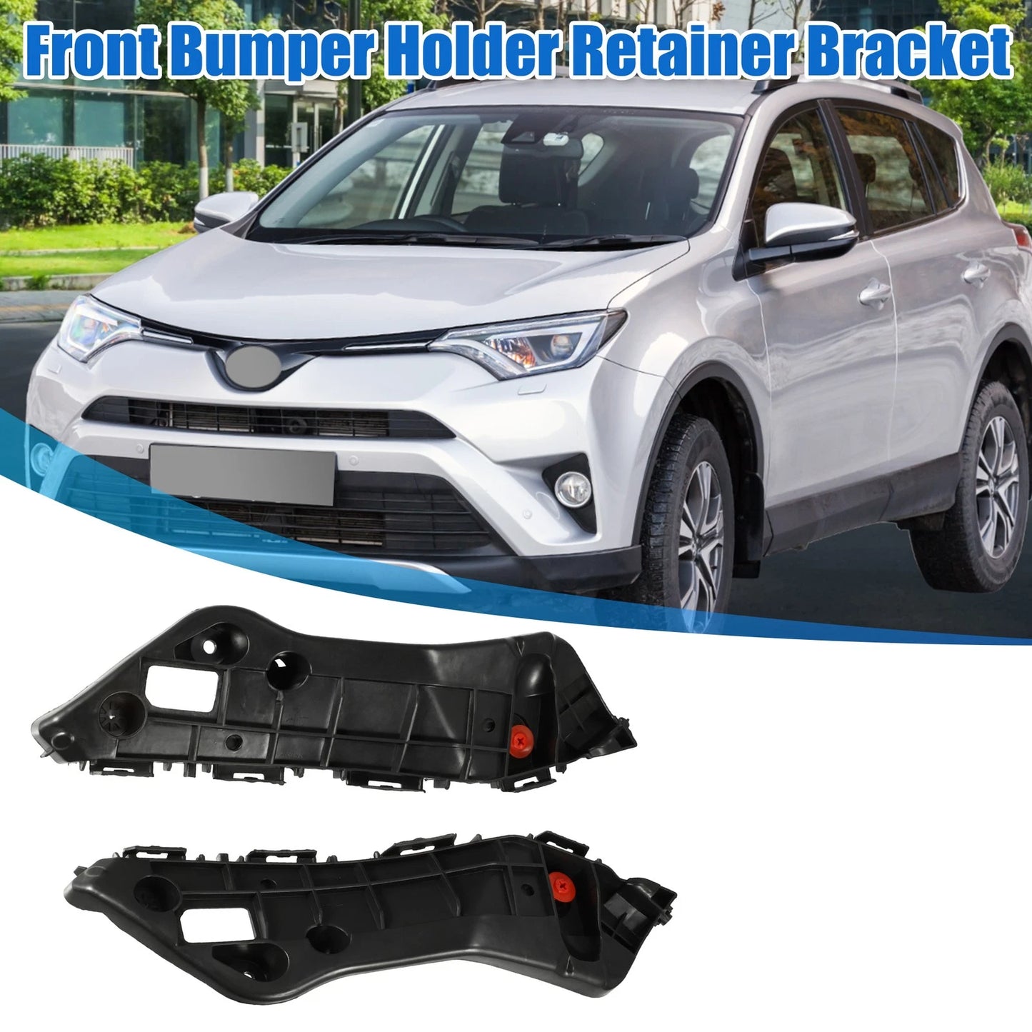 2 x Pair Left and Right Side Front Bumper Cover Support Rail for Toyota RAV4