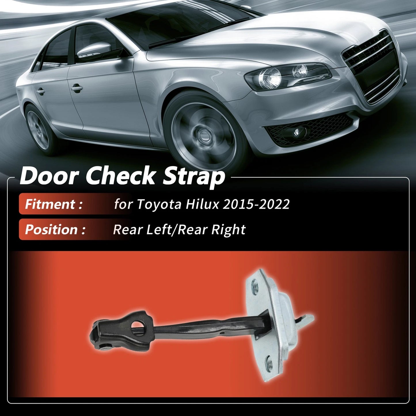 1pc Rear Left/Rear Right Door Check Strap for Toyota Hilux (2015–2022)