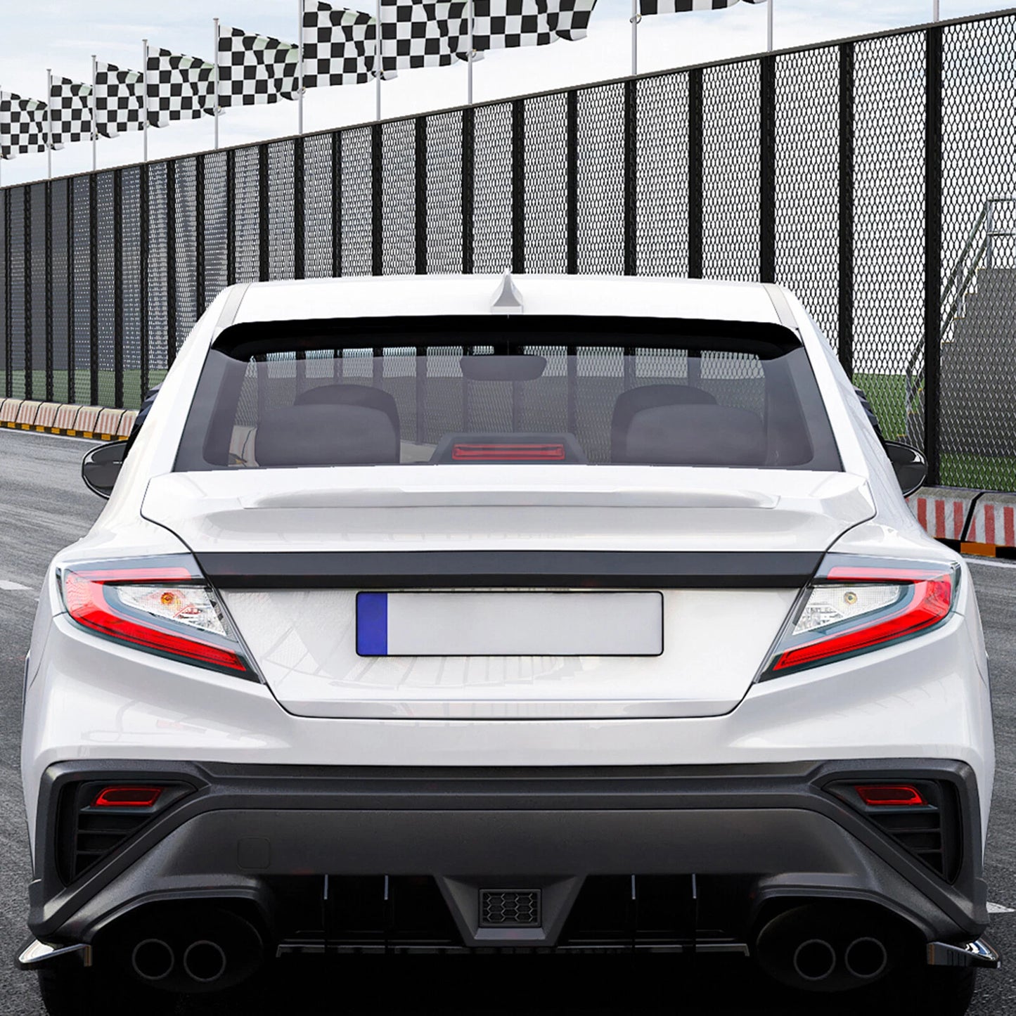 Rear Spoiler Lip for Subaru WRX STI (2022-2025) 1 x Gloss Black Wing