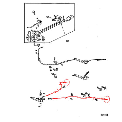 Rear Hand Brake Cables for Mitsubishi Triton L200 1986-1996