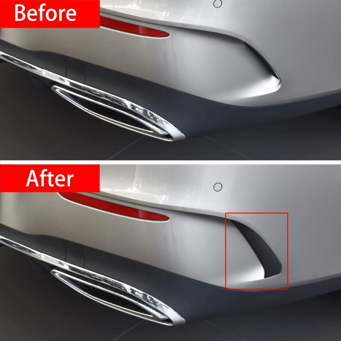Rear Bumper Splitter Spoiler Canards Flaps for Benz CLA250 CLA35 (2014-2023)
