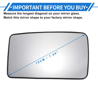 Left Driver Side Lower Mirror Glass for Ford F250 (2005-2023)