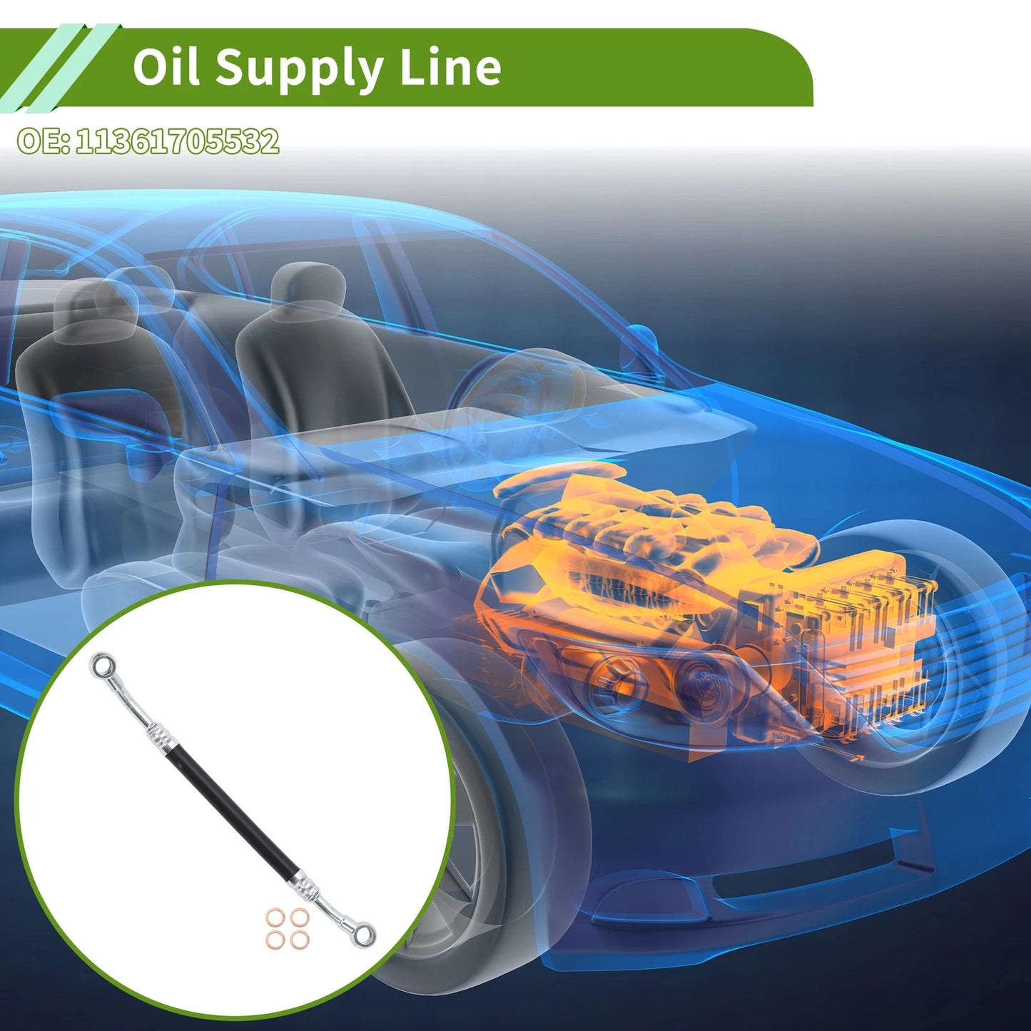 Oil Line for BMW E36 E46 E39 Z3 Z4 M50 M52 S52 (1992-2006) - Oil Supply Hose