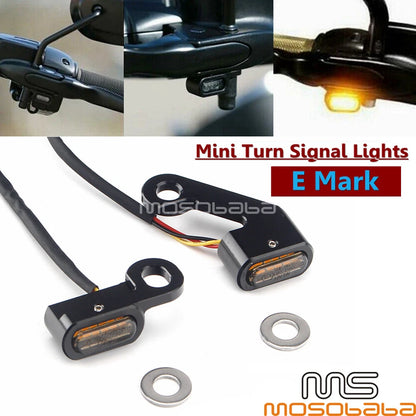 Mini LED Turn Signal Indicator Lights for Harley Dyna Street Bob Softail (2006-2023)