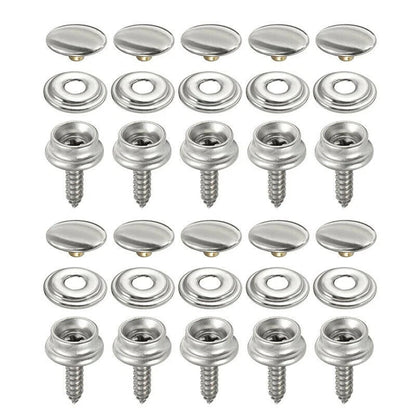 30pcs Screw Kit Snap Fastener Stainless Steel