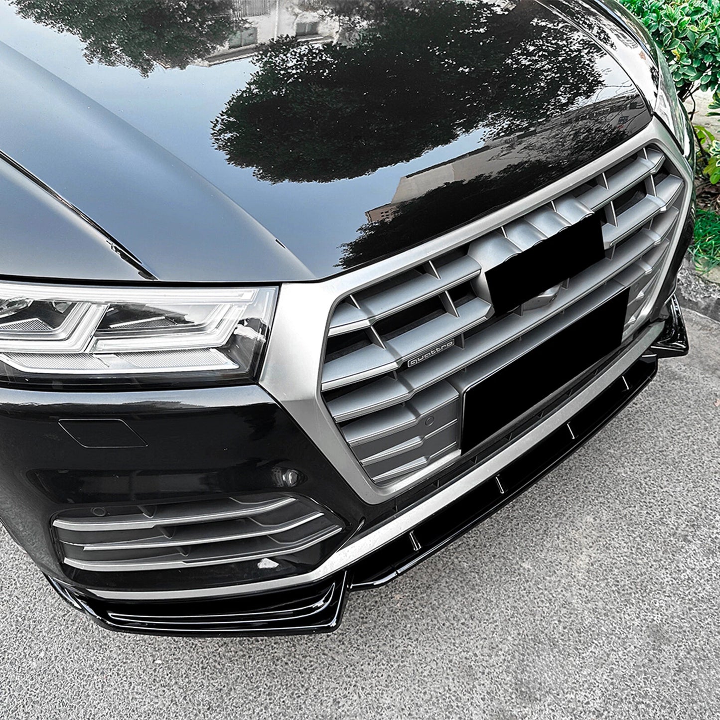 Bumper Splitter Lip for Audi Q5 FT Sline (2018-2020) Gloss Black