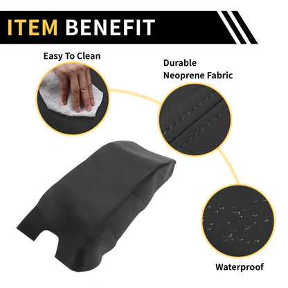 Microfiber Leather Center Console Armrest Cover for Ford F-150 (2015-2023)