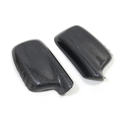 Real Carbon Fiber Add-on Side Mirror Caps Trim for BMW 745i 750i 760i E65 02-08
