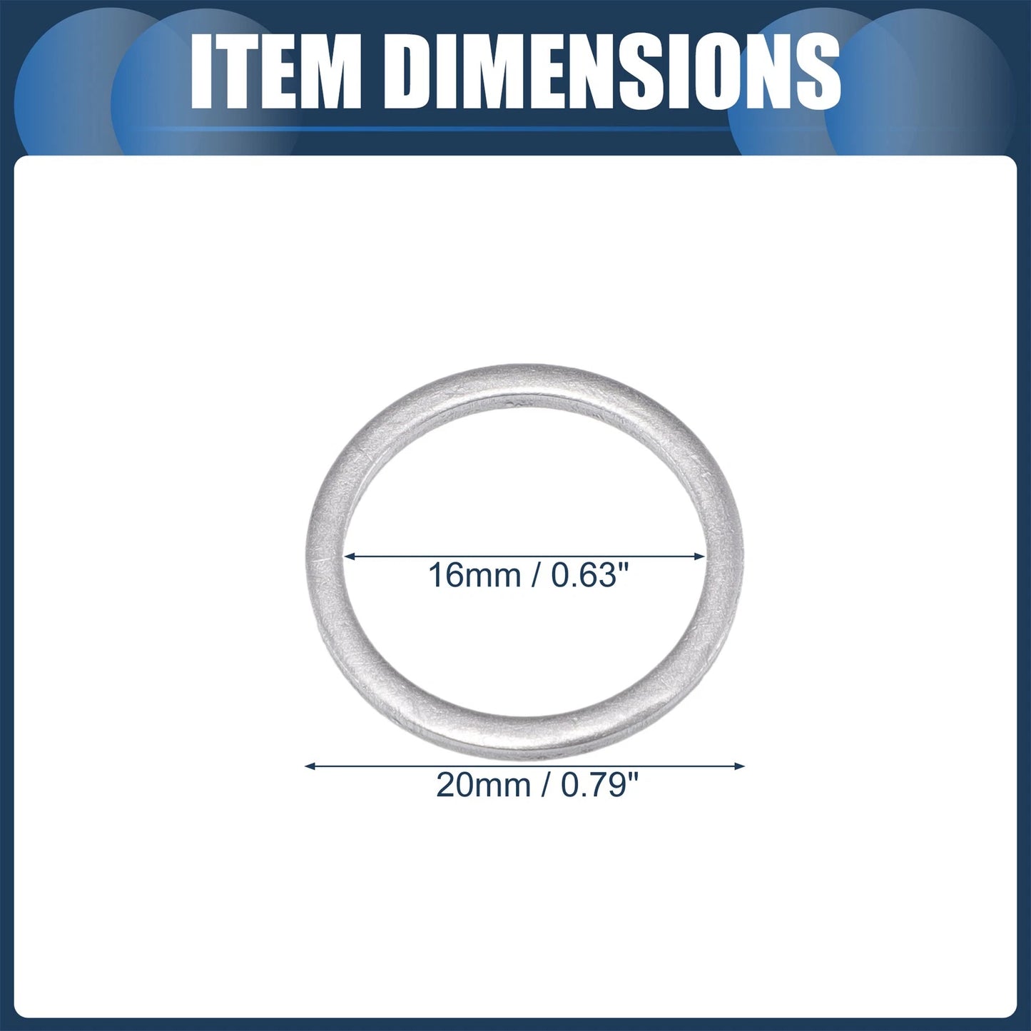 25 pcs Oil Drain Plug Gaskets 16mm ID for BMW 530i (1994-1995)