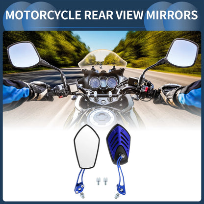 M8/M10 / 1 Set / Rear View Mirror Handlebar Mirrors Black Blue Plastic for Motorcycle