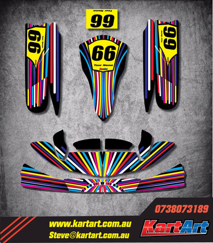 Custom KART ART Sticker Kit for Arrow X1 Junior/Cadet Kart