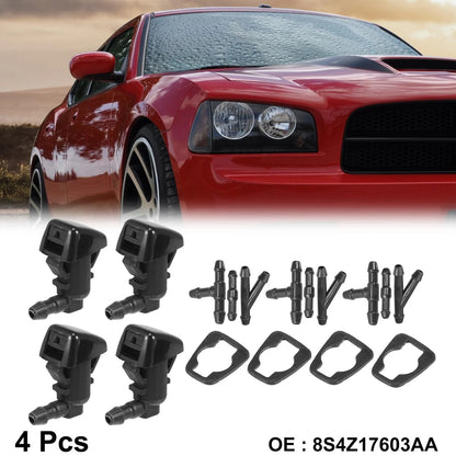 4 x Front Windshield Washer Nozzles for Ford Focus (2000-2018)