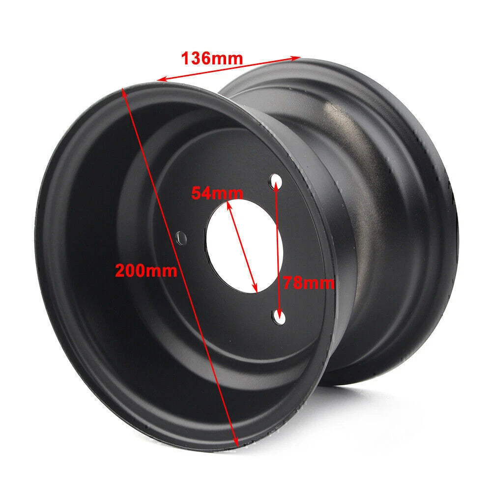 7" ATV Rim (3 Holes) for Tire 16x8-7, 78mm Hole Distance