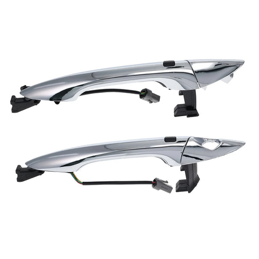 2 x Front LH + RH Door Handle Outer Chrome W/Sensor for Hyundai Elantra (11-15)