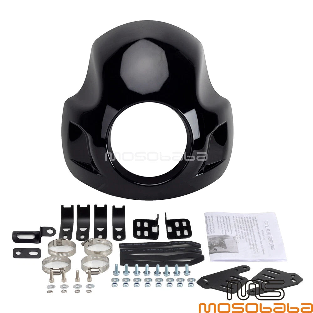 5.3/4'' Headlight Fairing Cover for Harley Dyna Softail Sportster XL