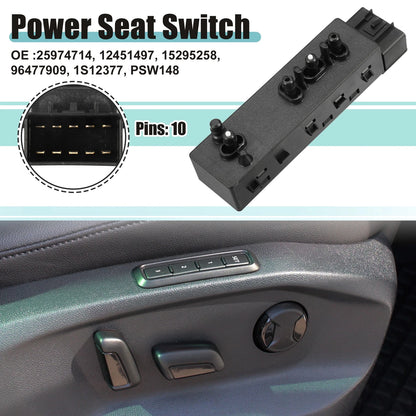 Front Left Power Seat Switch for Chevrolet Camaro (2010 - 2015)