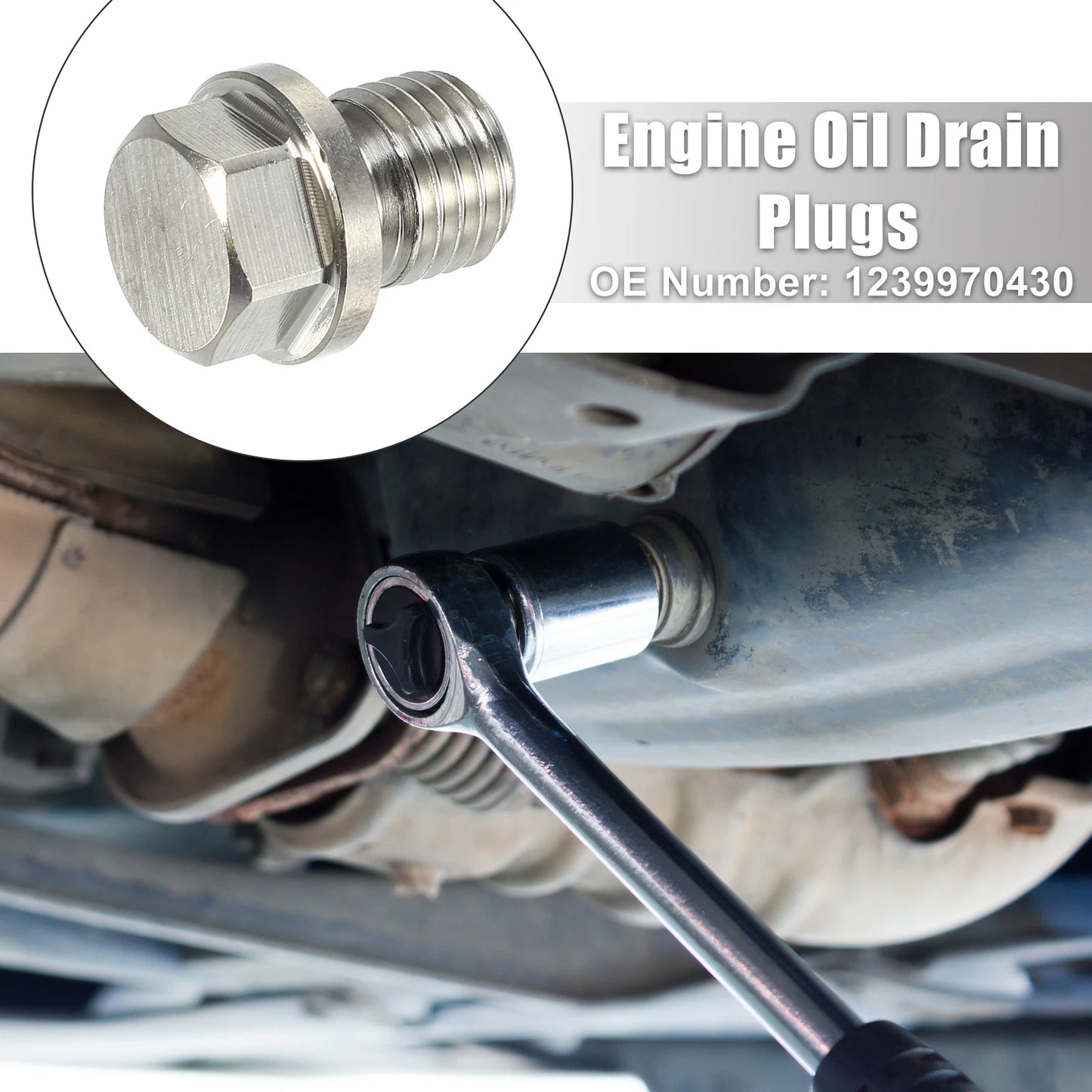 M12x1.5 Engine Oil Drain Plug with Washer for Mercedes-Benz