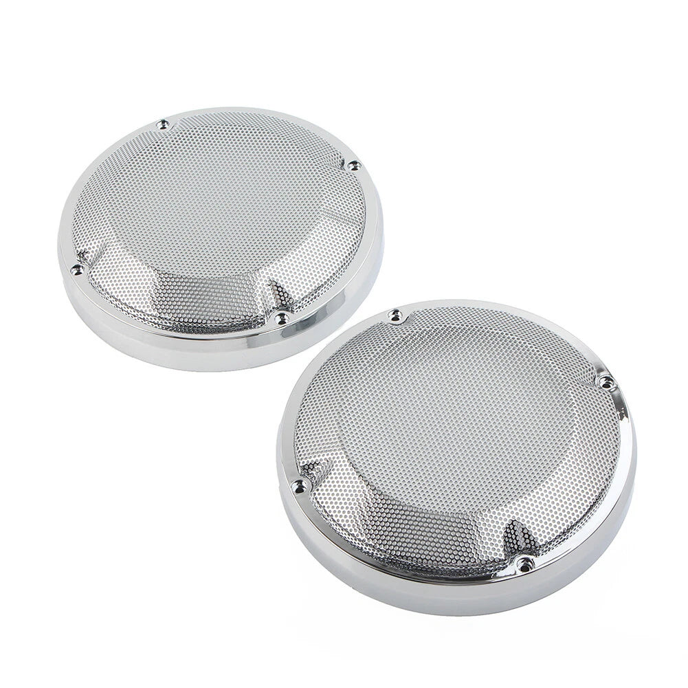 6.5" Saddlebag Lid Speaker Grill Covers for Harley Touring Electra (1983-2020)