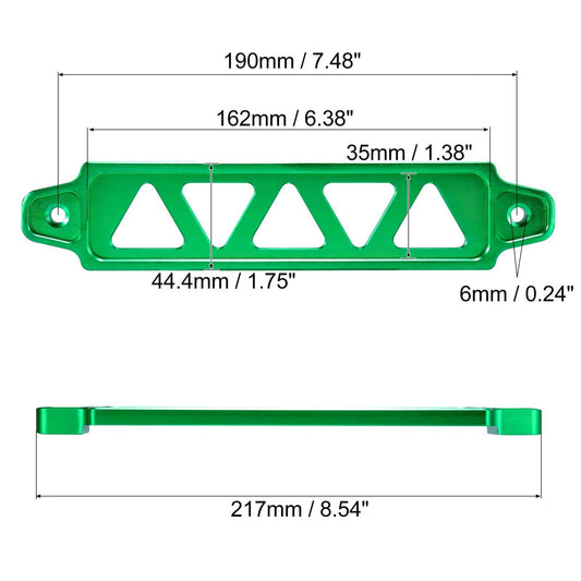 190mm Green Hollow Aluminum Alloy Car Battery Tie Down Bracket for Honda Civic