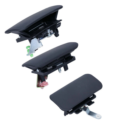 Set of 3 Door Handles Outer Black for Ford Transit (2000-2003)
