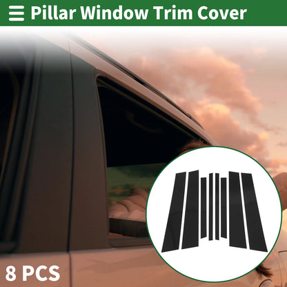 8 Pcs Black Door Pillar Window Trim for BMW X3 (2011-2017)