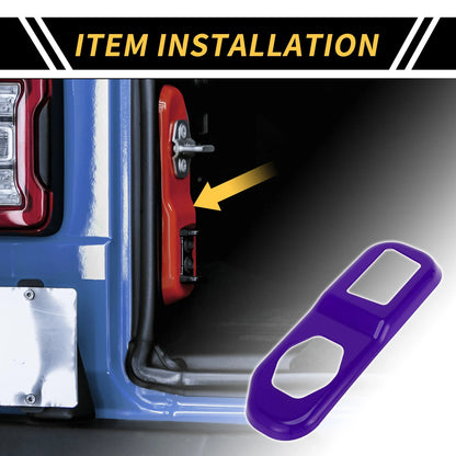 Rear Trunk Lock Panel Cover Trim for Jeep Wrangler JL JLU (2018-2024) - ABS Purple