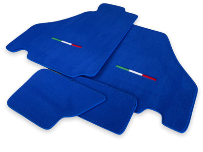 Floor Mats for Ferrari F430 2004-2009 Blue Tailored Carpets with Emblem
