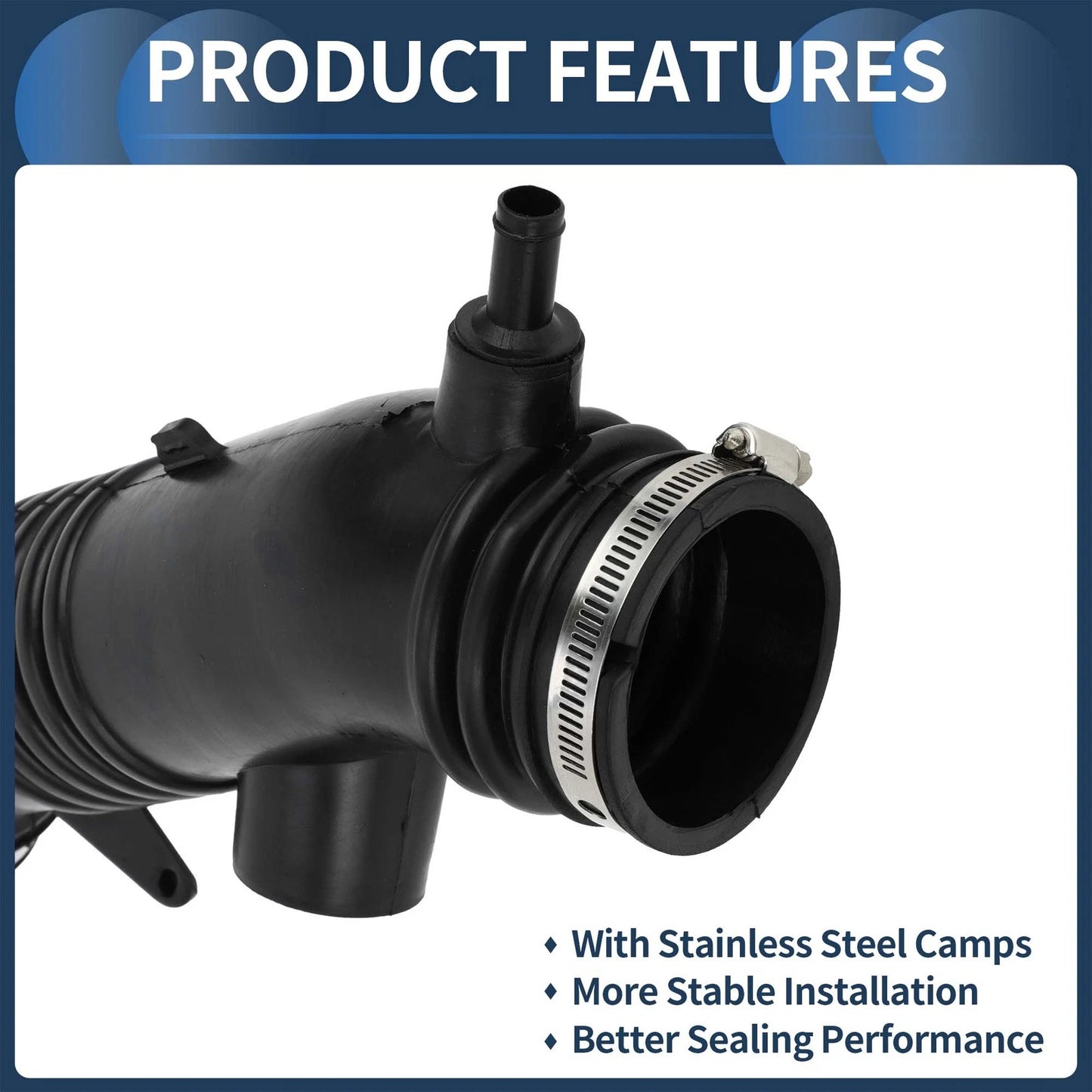 Intake Hose Tube w/ Clamps for Toyota Tacoma (1995-2000)