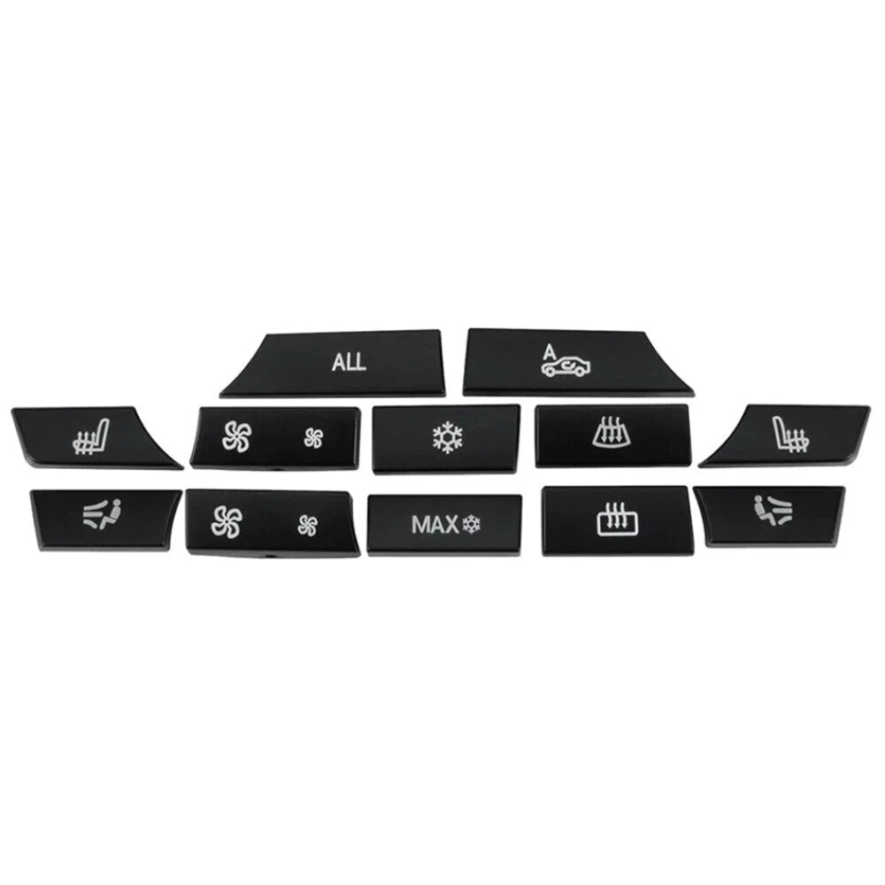 12 Button Key Caps A/C Heater Switch Repair for BMW 5 6 7 F10 F01 F12 (2010-2017)