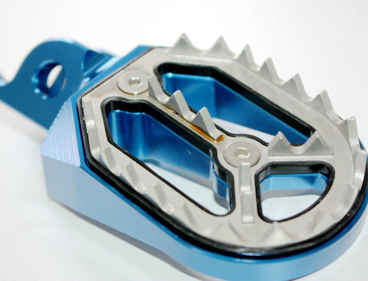 CNC Blue Stainless Foot Pegs for Honda CRF250 (2004-2023)