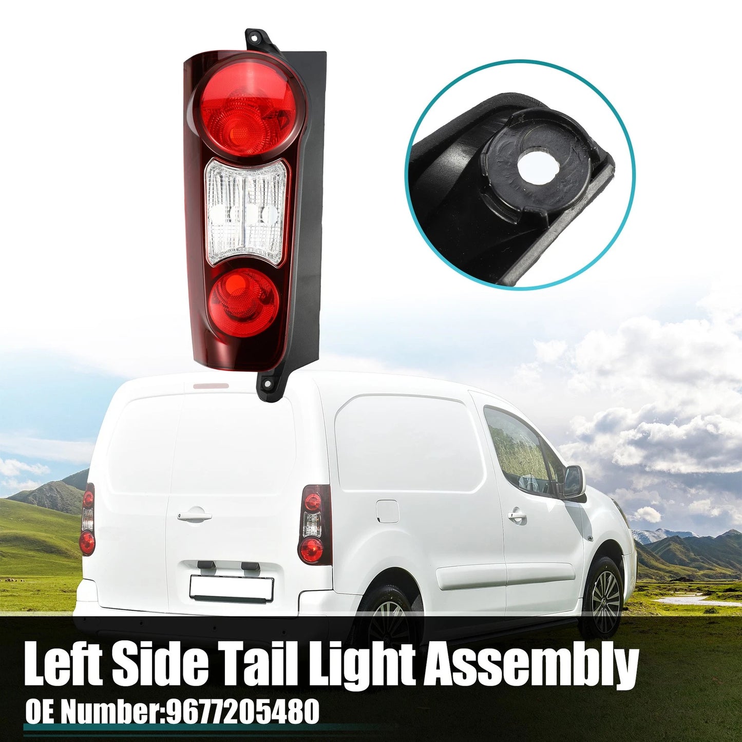 Right Side Tail Light Lens Housing for Peugeot Partner (2012-2019)