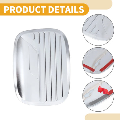 Fuel Tank Door Cap for Ford Explorer 2020-2025 Gas Tank Flap Chrome Silver