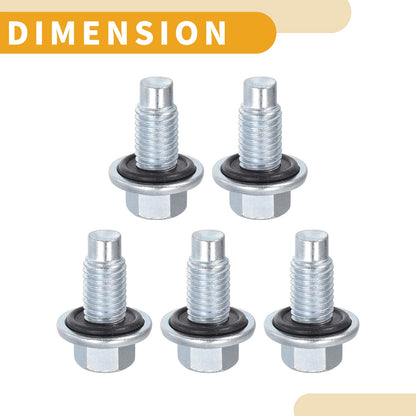 Oil Drain Plug Pan Thread Repair 5 x for Buick Metal Silver Tone