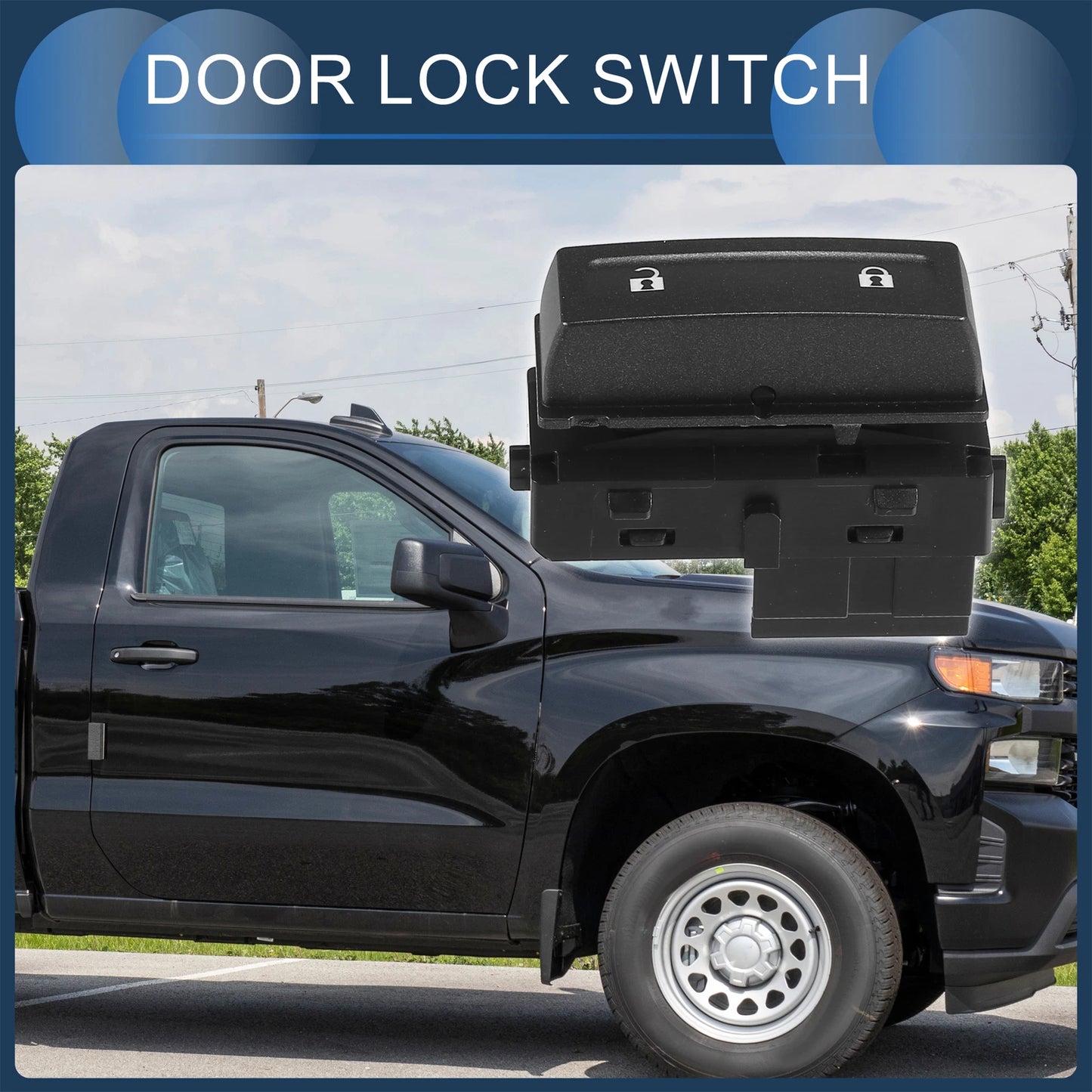Door Lock Switch Front Left Driver for Chevrolet Silverado 1500 (2016 - 2016)