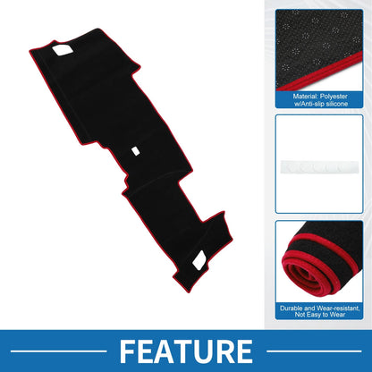 Dashboard Cover Mat for Honda CRV 2023-2024 HUD Sun Protector Pad Black Red